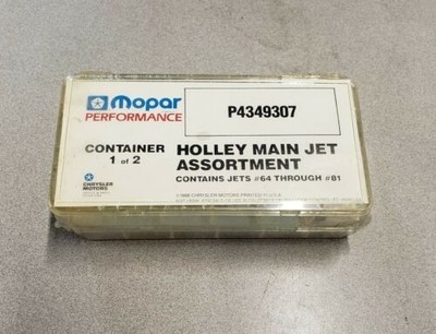 Mopar preformance holley jet kit 2 BOXES .jets 64-99 missing jet-76-77-78-81