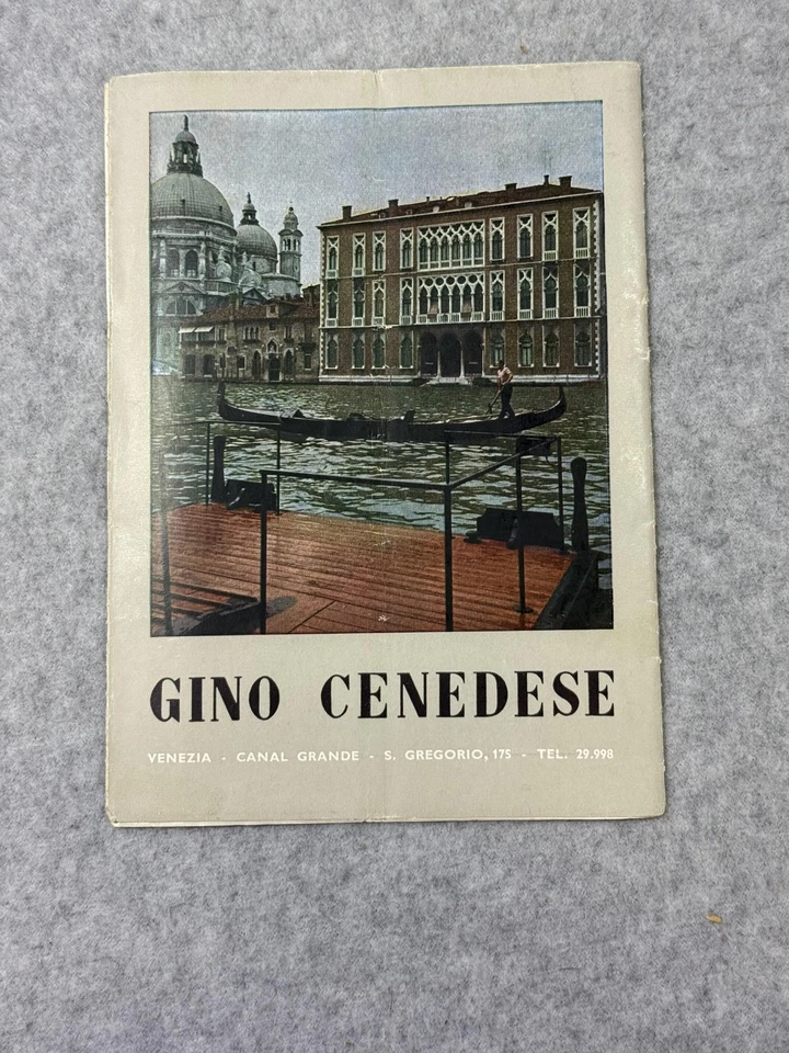 Folleto publicitario vintage de cristal de Murano de Gino Cenedese mapa de Venecia desplegable Foto 2 de 4