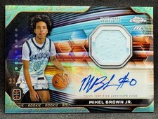 Mikel Brown Jr. 2023-24 Topps Chrome OTE ROOKIE PATCH AUTO AQUA REFRACTOR #d /99