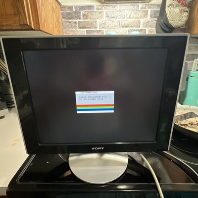 Sony SDM-HS53 15-Inch TFT LCD Color Computer Display With Back Cover Works!