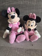 Disney Minnie Mouse Lot Stuffed Plush Pink Animal Toys 8  And 10" g41