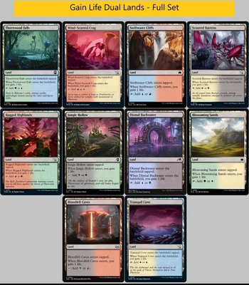 #ad Full Set of LIFEGAIN Dual Lands All 10x Gain Life Land MTG EDH Commander $2.99