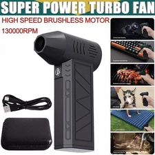 130000RPM Cordless Air Duster Compressed Air Blower Computer Cleaning Cleaner US