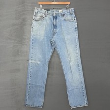 Vintage Levi's 505 Regular Fit Straight Leg Jeans Light Wash Made in USA 35 x 32
