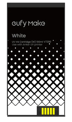 eufyMake UV-Tintenpatrone (W - White, V7290) für UV-Drucker E1 - 100ml