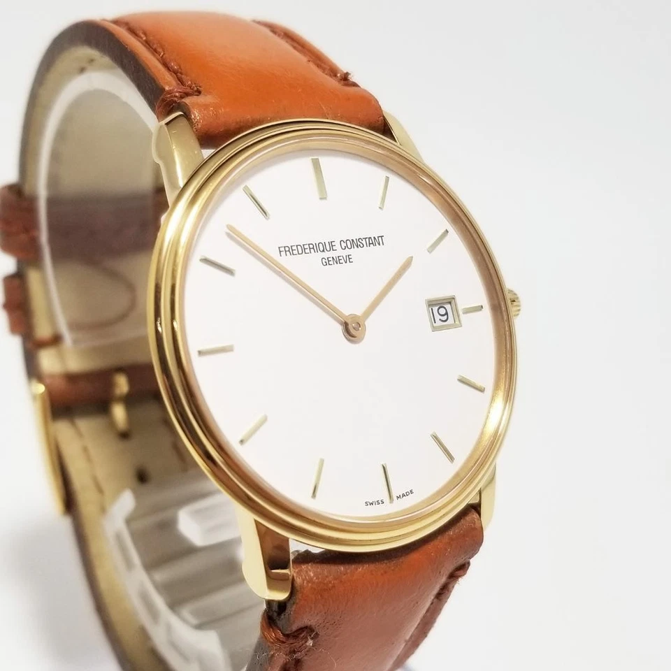 Frederique Constant Slimline Quartz Watch with Morellato Leather Strap - Image 4 of 4
