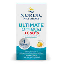 Nordic Naturals Ultimate Omega CoQ10 60 Soft Gels  Exp 2/26
