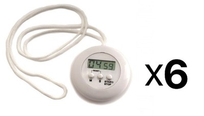 Norpro Digital Timer with 2 ½ Nylon Rope, Battery Included (6-Pack)