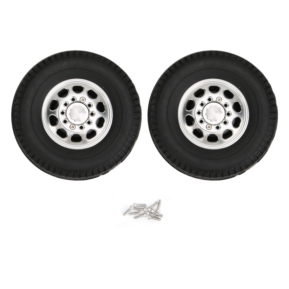 HOT 2PCs Front Wheel For 1/14 RC Truck Tractor With Aluminum Alloy BJ