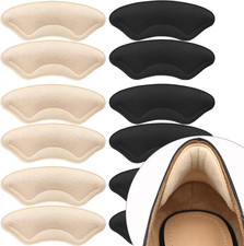 6 Pairs Heel Cushion Pads, Comfort Shoe Grips Snugs for Big Shoes Loose Blister