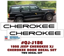 QJ-QJ-J186 1998 JEEP CHEROKEE XJ - CHEROKEE - DOOR DECAL SET - LICENSED