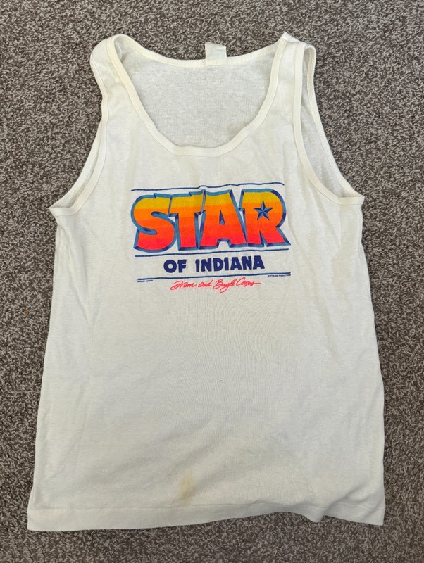 STAR OF INDIANA - RARE Tank Top - T-Shirt - Vintage 1980s