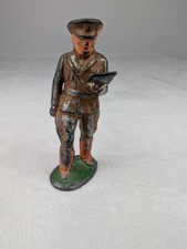 Vintage 1930's Barclay Manoil Toy Soldier Officer Reading Orders