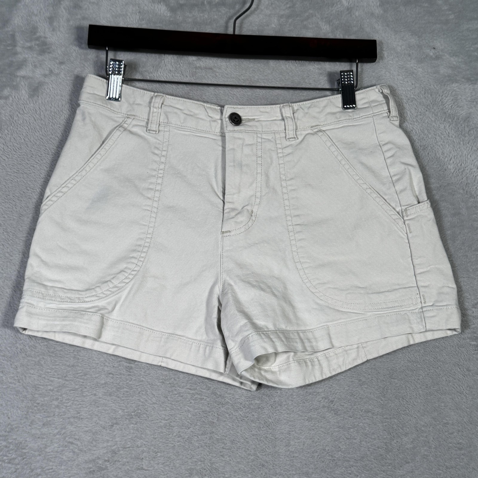 Patagonia Shorts Womens 4 Driftwood White Stand Up Organic Cotton 3in 58160