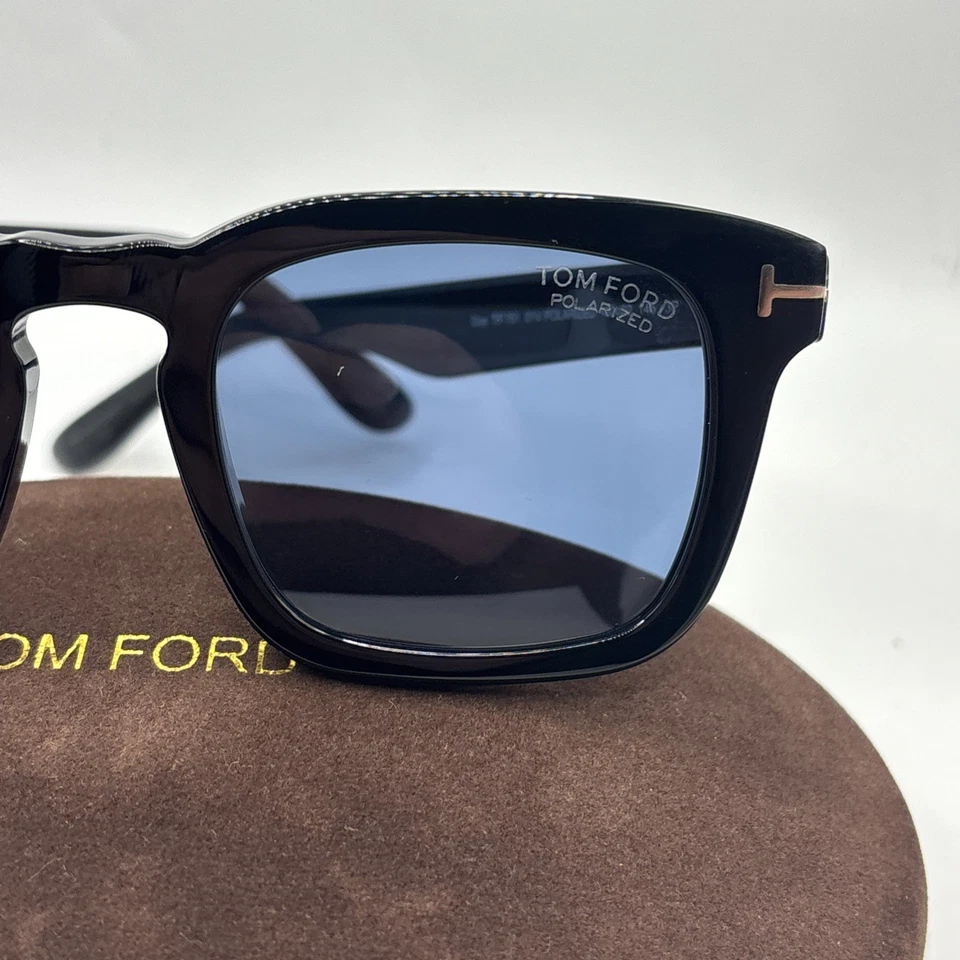 Gafas de sol Tom Ford TF751 01V Dax negras/azules polarizadas impecables auténticas Foto 2 de 4