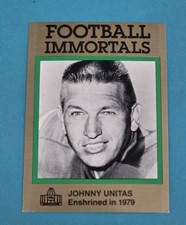 1985-88 Football Immortals #120 Johnny Unitas Baltimore Colts FOOTBALL Card