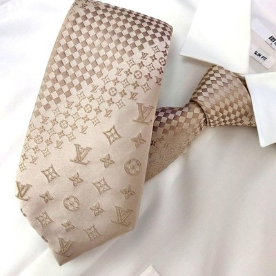 Louis Vuitton Champagne Gold Silk Mixed Monogram Micro Damier