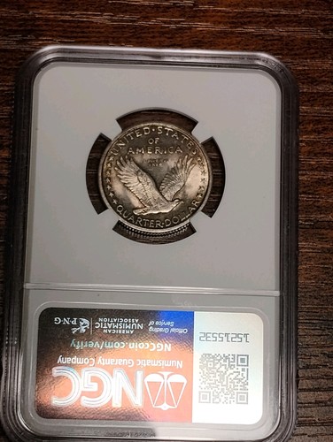 1917 S Standing Liberty Quarter NGC MS-62 FH Full Head Type 1 - Picture 4 of 6