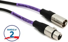 Pro Co EXM-5 Excellines XLR Female to XLR Male Patch Cable - 5 foot 2-pack
