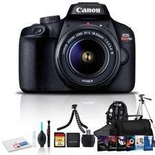 Canon EOS Rebel T100 DSLR Camera with 18-55mm Lens, Cleaning Kit, 32GB Memory,