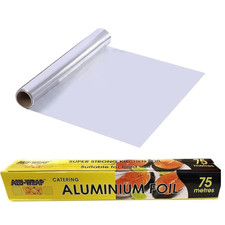 ALU WRAP Extra Strong Aluminium Foil Roll 300/450mm x 75m Catering Kitchen Foil