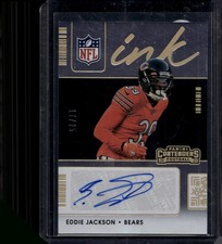 2021 Panini Contenders #INK-EJA Eddie Jackson NFL Ink Gold #/25