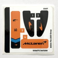 LEGO STICKER SHEET 30683 McLaren Formula 1 Car Speed Champions Polybag