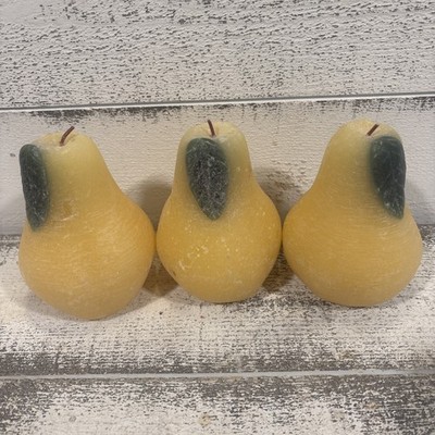 THREE Sugared Pear Candles, Threshold/Target Brand 4.7  20 hour burn time NEW