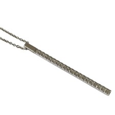 9ct white Gold Diamond (20) Pendant 2.2grams 9” Length Necklace Fine Chain