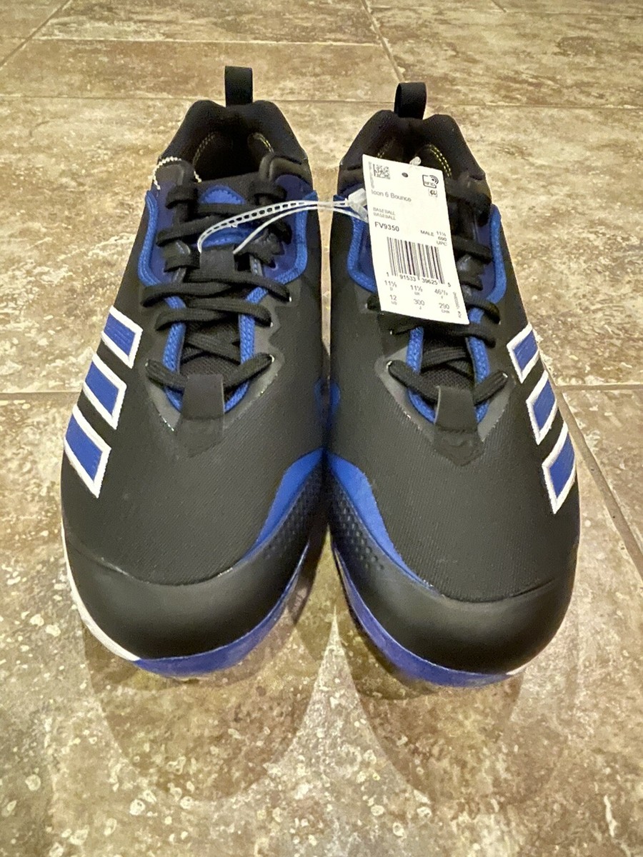 Adidas Icon 6 Bounce Baseball Metal Cleats Black / Blue  display picture 2