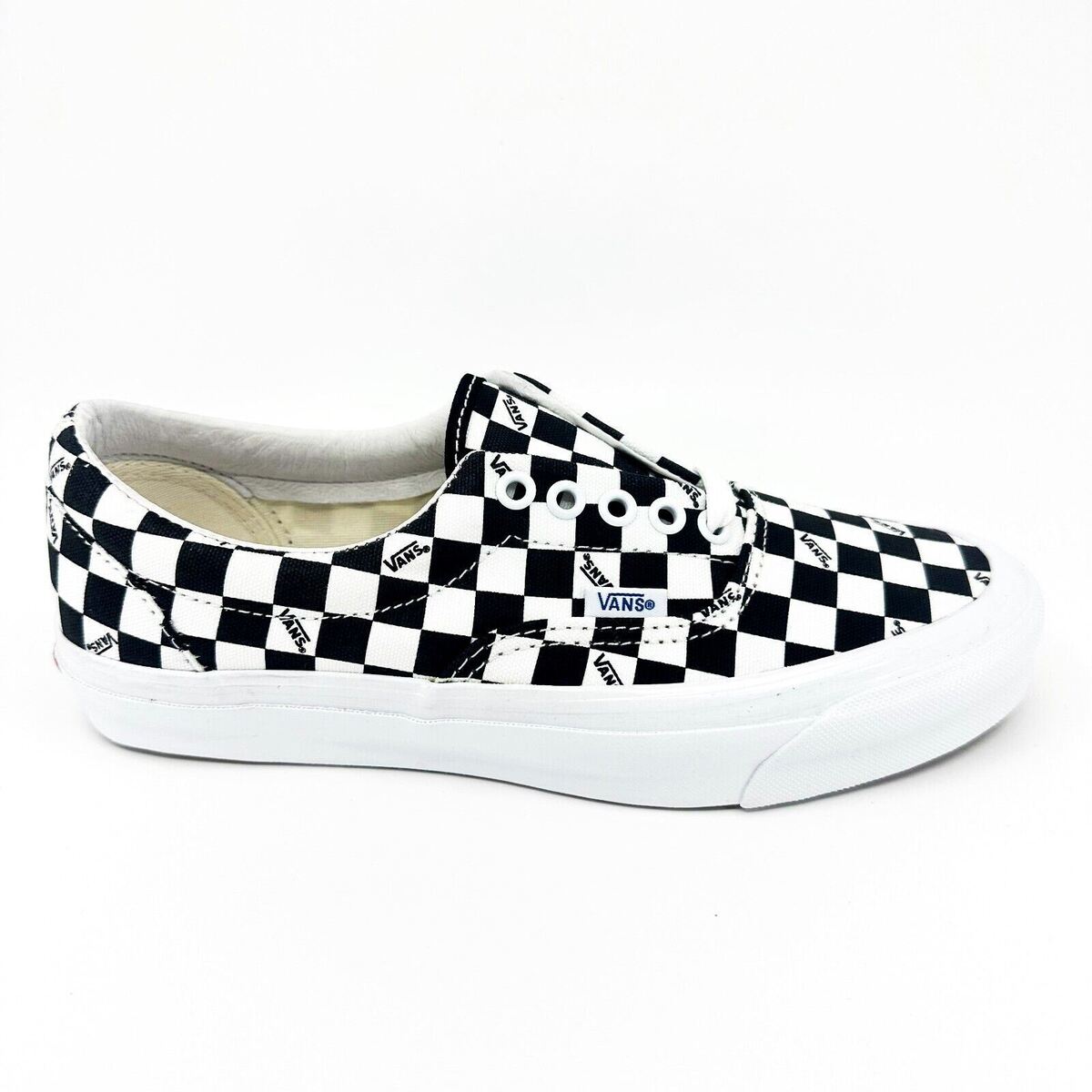 Vans Vault OG Era LX (Canvas) Checkerboard Logo Black White Vans Vault OG Era LX (Canvas) Checkerboard Logo Black White