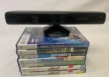 Microsoft XBOX 360 Kinect Sensor Bar & (7) Games Disney Just Dance Adventures
