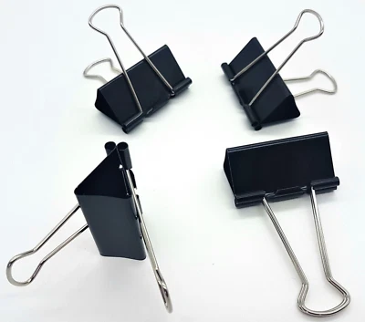 PAVO ✅ Foldback-Klammern 32 mm versch. Mengen Akten Papier Clip Binder Büro schwarz