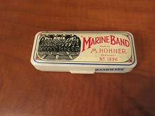 Vintage Handmade Harmonica Hohner Marine Band 1896 Key C A440 w/Hardcase