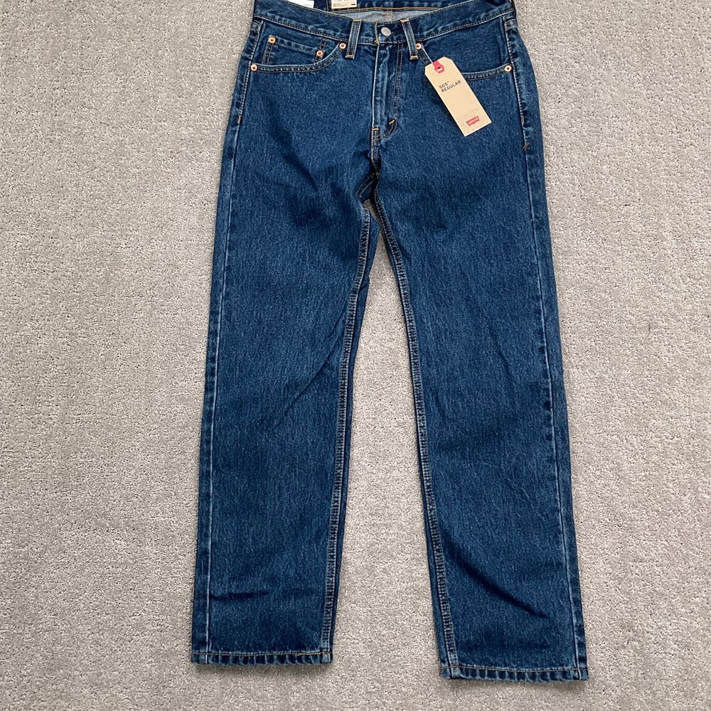 Levis 505 Jeans Men 31W 30L Blue Regular Fit Straight Leg Denim Classic Cotton