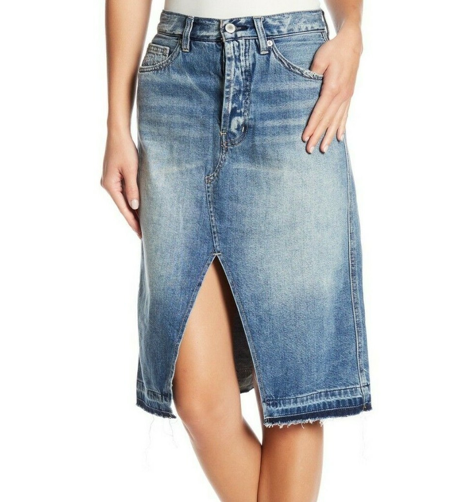 【 Free People 】 デニム スコート Free People FREE PEOPLE MAXINE デニムスコート - Powder Blue