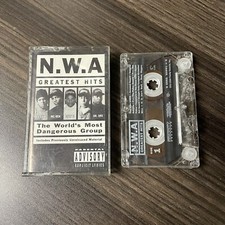 N.W.A. Greatest Hits Cassette Tape Ice Cube Eazy-E Dr. Dre Yella Rap Hip Hop