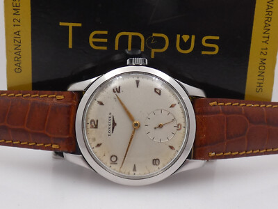 LONGINES CALATRAVA REF.6224-7 STEEL 1952 MANUAL WINDING CALIBER 12.68Z WATCH