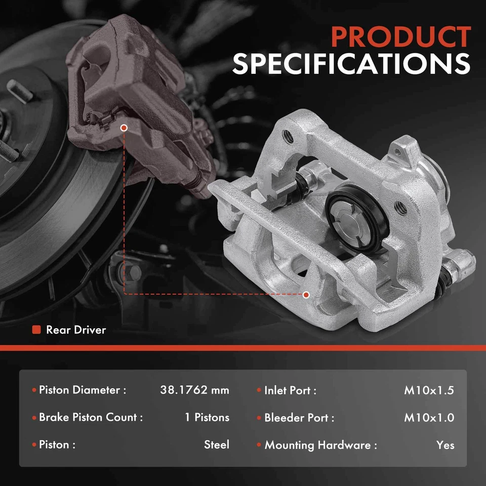 1x Rear Left Disc Brake Caliper w/Bracket for for Volvo S60/80 V60 Cross Country - Image 3 of 4