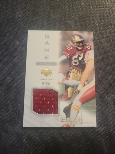 Jerry Rice - 2001 Upper Deck HR-J - Game Used Jersey Patch - Pros & Prospects