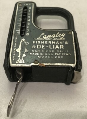 Vieux Mètre Ruban Langley 'Fisherman's De-Liar' – Décoration Vintage Ou Pêche – Échelle 8 Livres