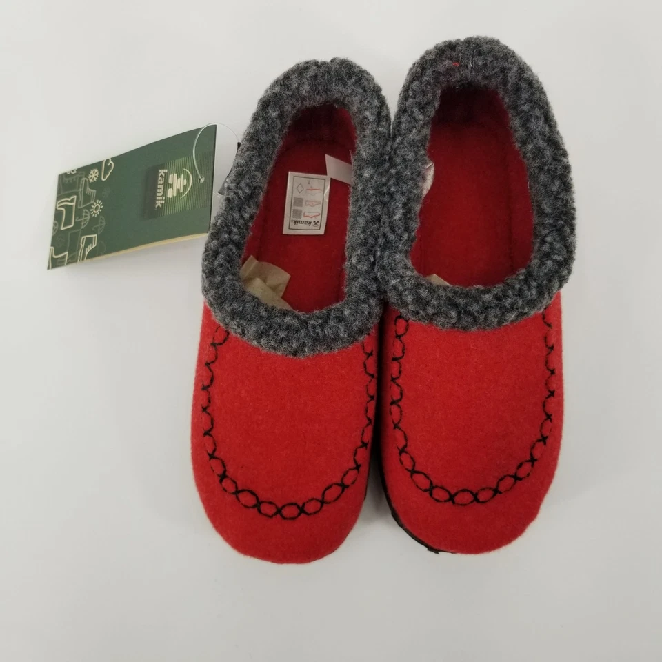 Kamik большой детей размер 13 1 2 3 4 уютная кабина 2 тапочки красный войлок резиновая подошва - Изображение 3 из 4