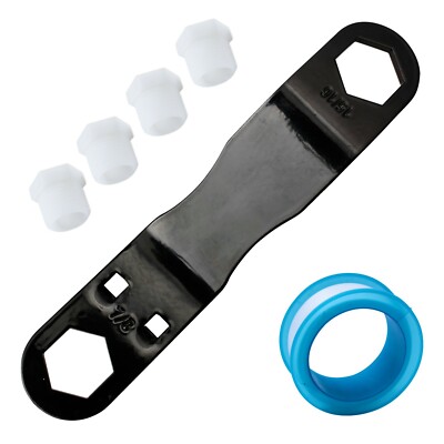 RV Water Heater Wrench Kit W drain plugs and Teflon tape NEW Leisure Coachworks