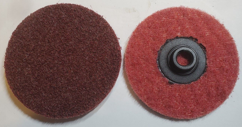 APOLLO TEX MED GRIT 25 TWIST ON 3" TYPE S ROLL LOCK DISC SANDING ABRASIVE PADS - Picture 3 of 4
