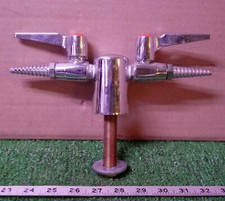 1 USED CHICAGO FAUCETS TURRET w/DUAL BALL VALVES MAKE OFFER