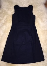 J Crew NAVY Diamond Jacquard with Pique A-Line Dress NWT $128 14T F2894 NEW