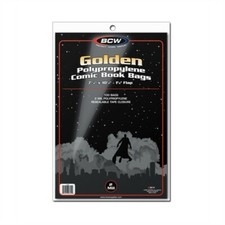 Case of 1000 BCW Golden Age Comic Book 2 Mil Acid Free Poly Bags 7 5/8 x 10 1/2