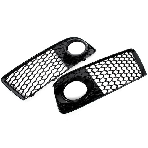 Cubierta de rejilla de luz antiniebla para parachoques delantero de nido de abeja negra brillante para Audi TT 2011-2014 - Imagen 7 de 14