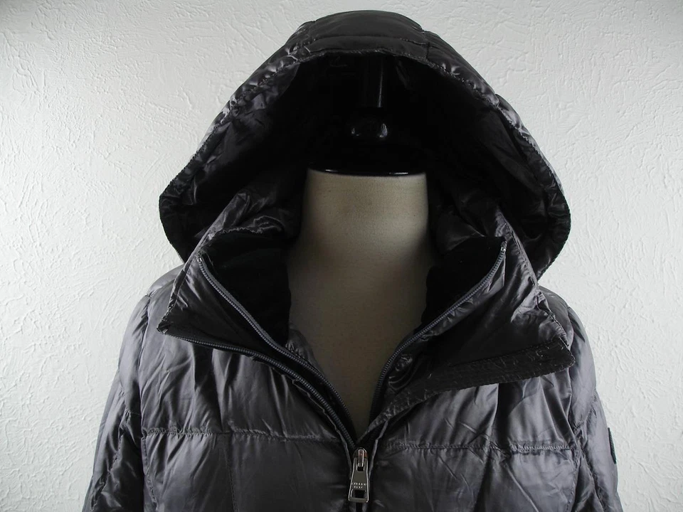 Mujer L Andrew Marc Granito Embalable 650 Plumón Largo Acolchado Abrigo Chaqueta Chaleco Cremallera Foto 2 de 4