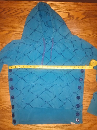 Felpa con cappuccio vintage Aqua Fashion DC Junior XL Stampa Modello Turchese Blu - Foto 12 di 12